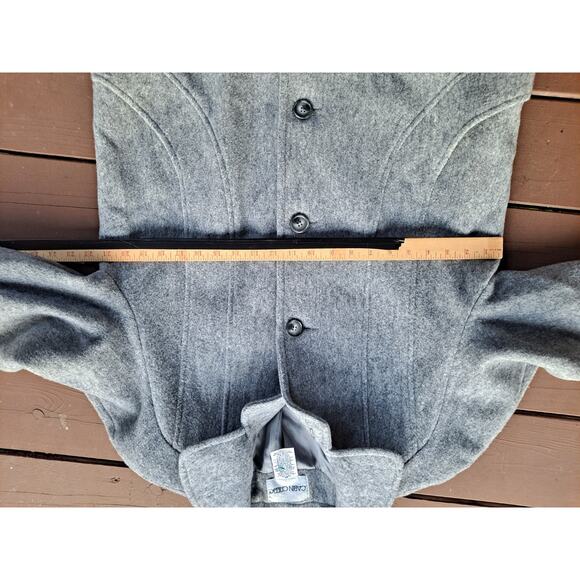 Vintage Cabin Creek Women’s Coat 100% Wool Heather Grey Size 8P - Picture 3 of 5